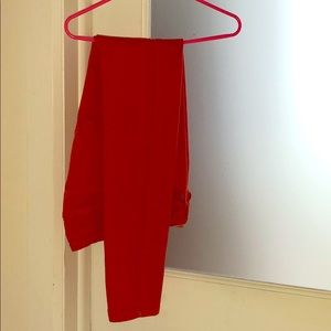 red zara girls skinny jeans